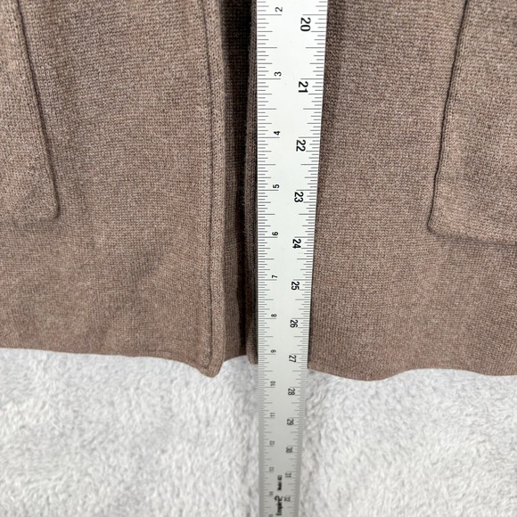 Quince Organic Cotton Knit Sweater Blazer Cardigan Heather Brown Size M Casual - Picture 3 of 9